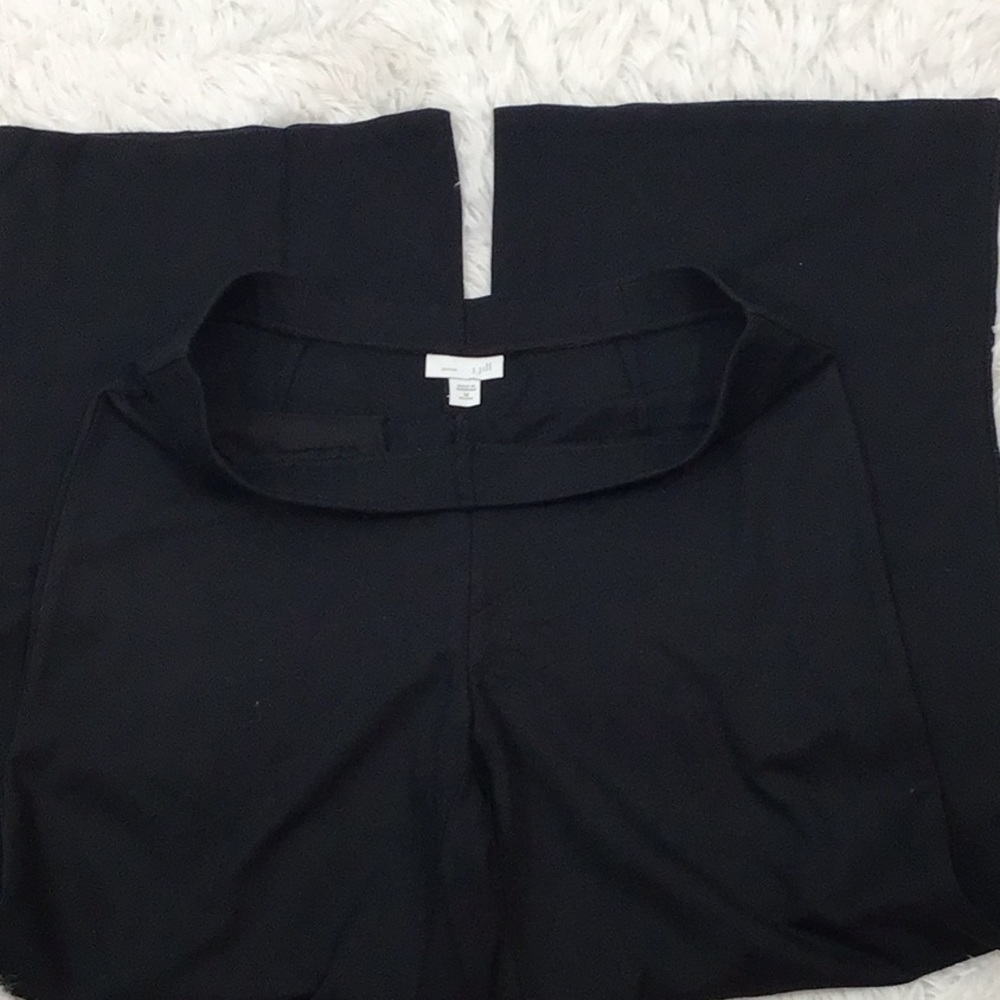 J. Jill black ponte knit wide leg pants MP